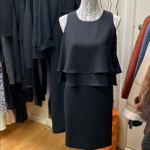 Sleeveless shirt and pencil skirt